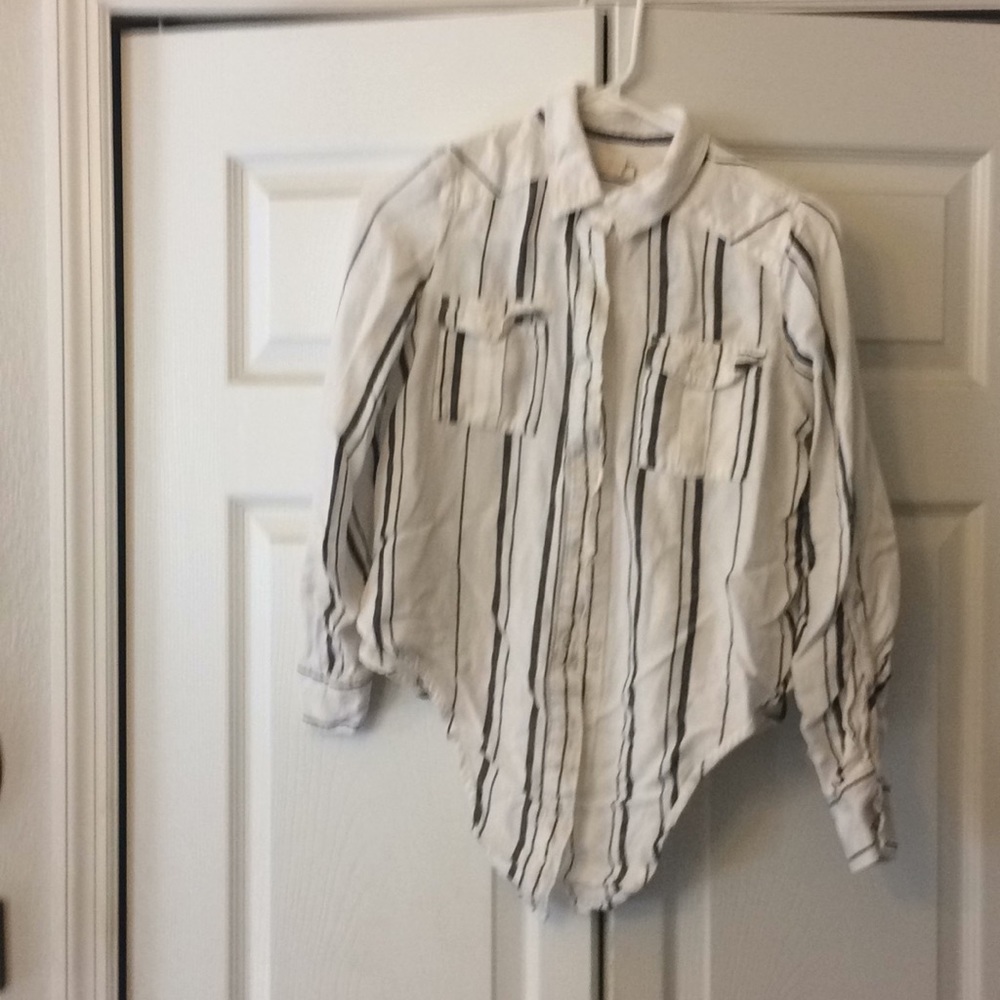 White with Blue stripes